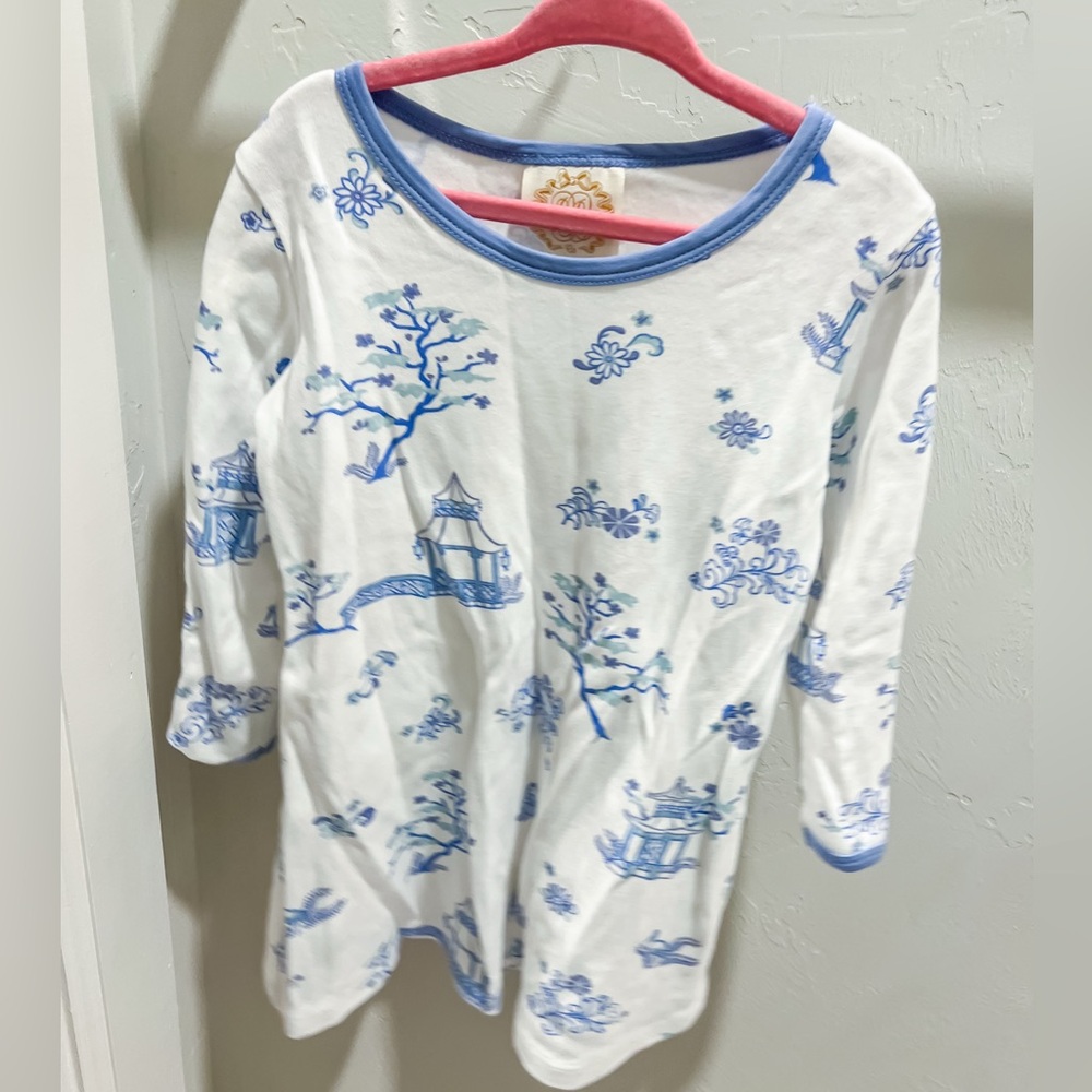 TBBC knit blue and white dress